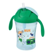 Nuk Motion Cup  puha szívószálas itató pohár / kulacs zöld koalás