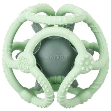 Nattou rágóka labda szilikon szett 2db zöld