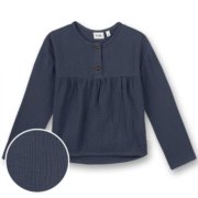 Sanetta kék muslin hosszú ujjú tunika