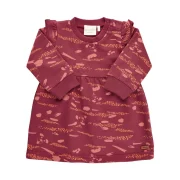 Minymo Oxblood Red kutyusos hosszú ujjú kislány ruha Minymo Oxblood Red kutyusos hosszú ujjú kislány ruha