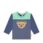 Steiff High 5! kék csíkos macis hosszú ujjú baba felső Steiff High 5! kék csíkos macis hosszú ujjú baba felső