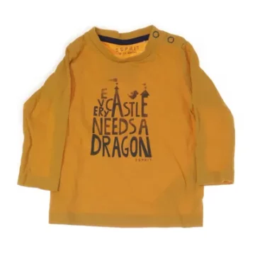 Esprit Dragon mustársárga kisfiú baba felső