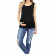 MamaLicious Lea org. Top kismama trikó fekete MamaLicious Lea org. Top kismama trikó fekete